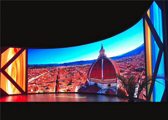 P3.91 3840Hz アウトドアレンタル LEDディスプレイ フルカラースクリーン カーブキャビネット 500x500mm